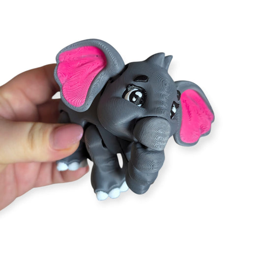 Fully Articulated Elephant Figurine – 3D Printed Collectable