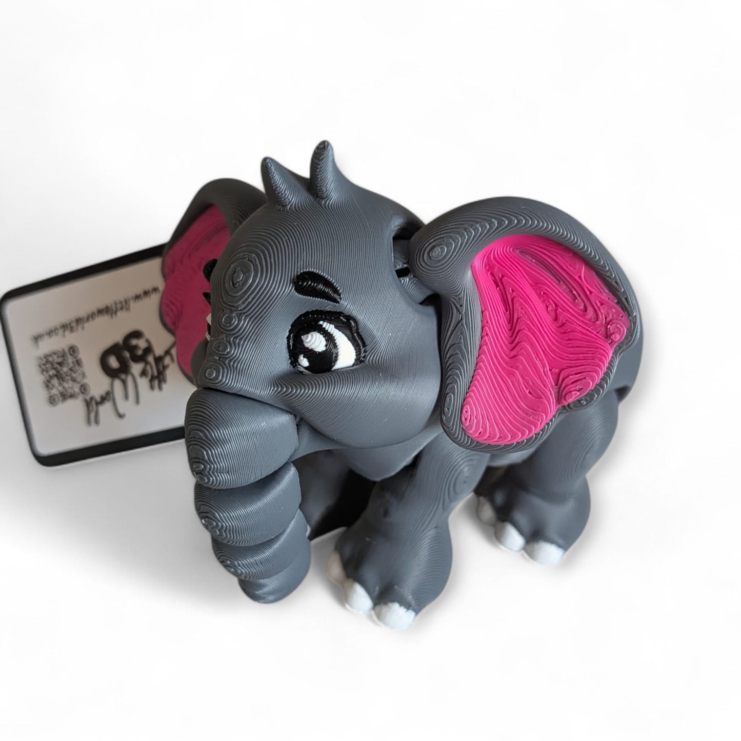 Fully Articulated Elephant Figurine – 3D Printed Collectable