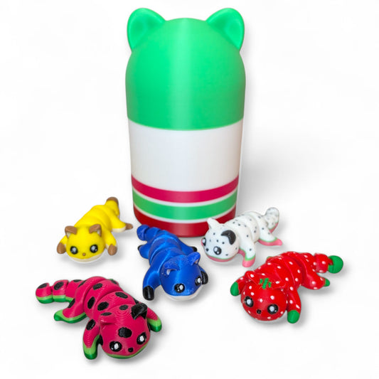 Fruit Pop Cats – 5 Mini Articulated Cats in Collector Box