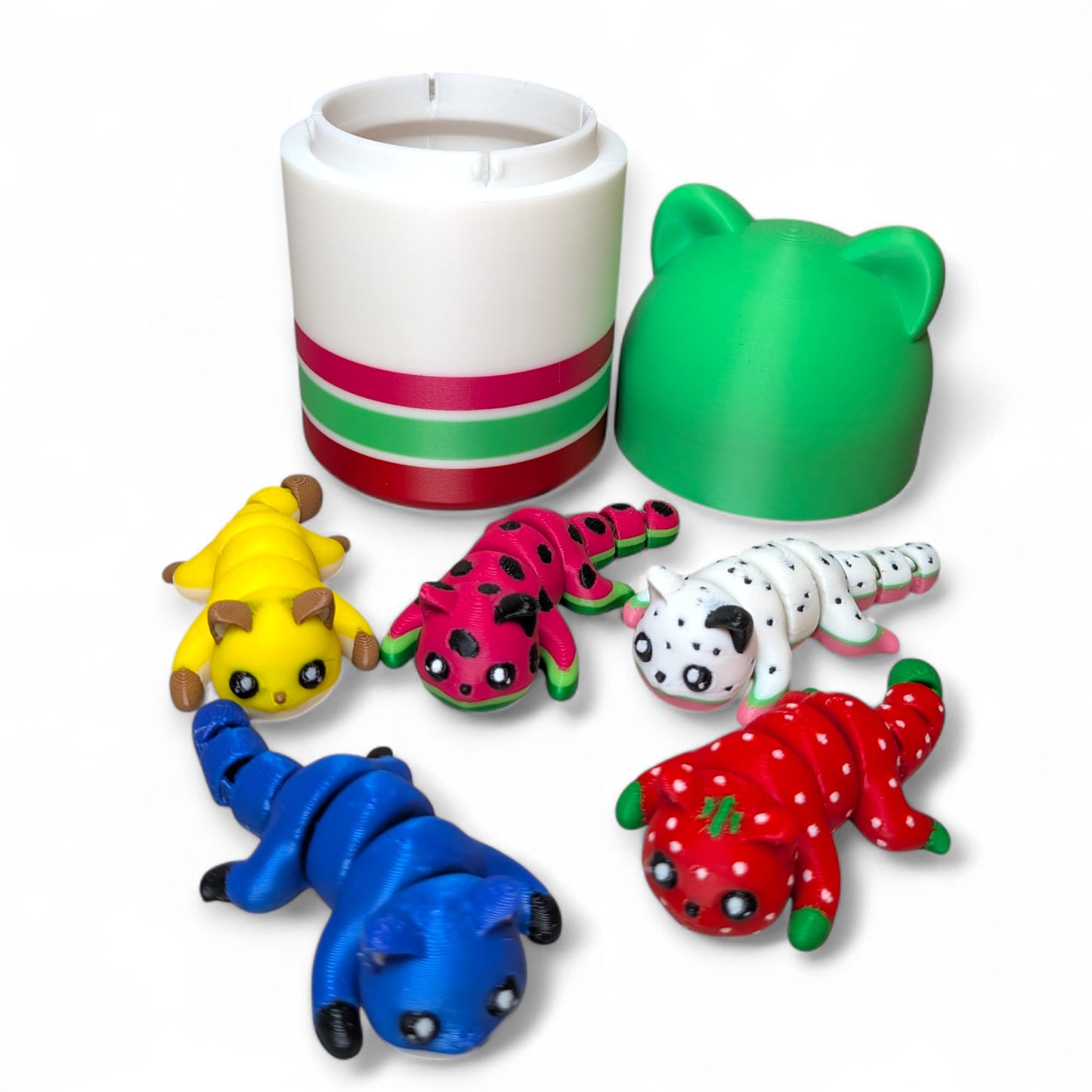 Fruit Pop Cats – 5 Mini Articulated Cats in Collector Box