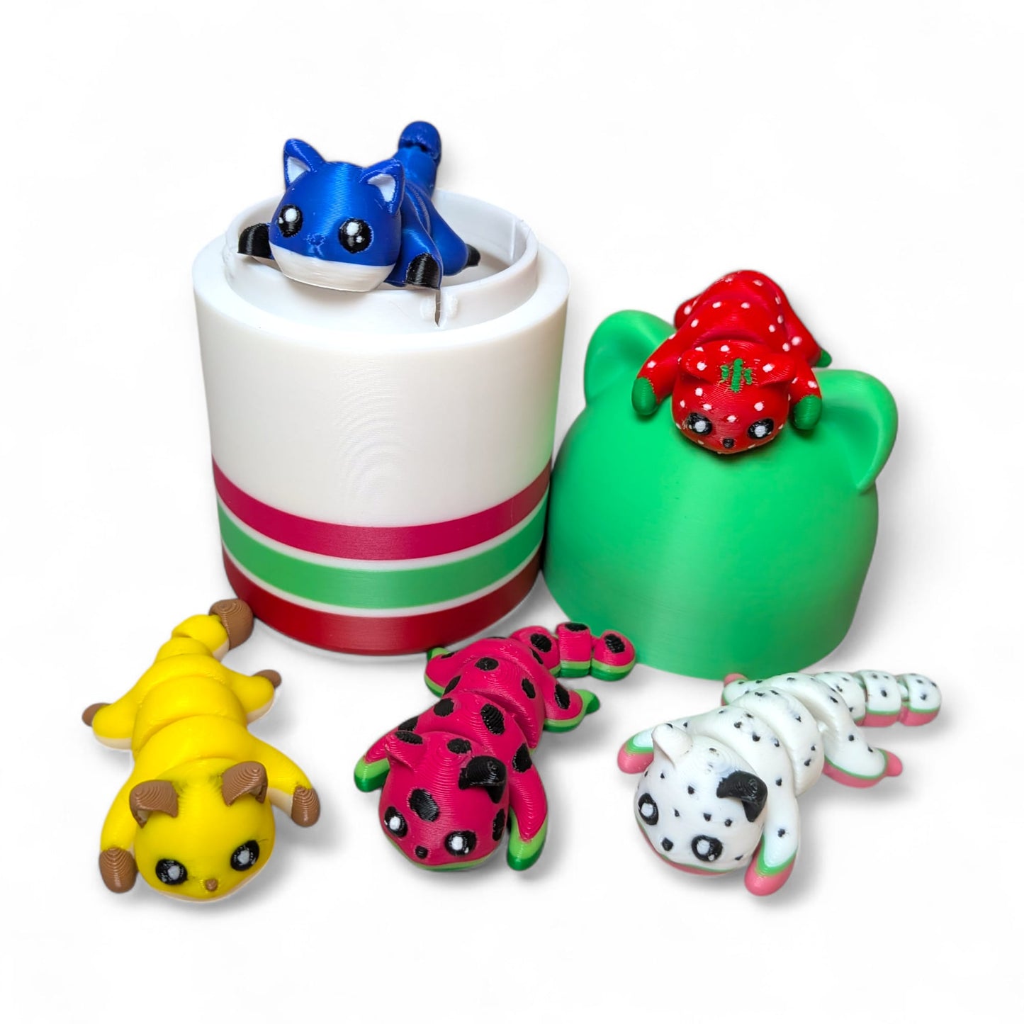 Fruit Pop Cats – 5 Mini Articulated Cats in Collector Box