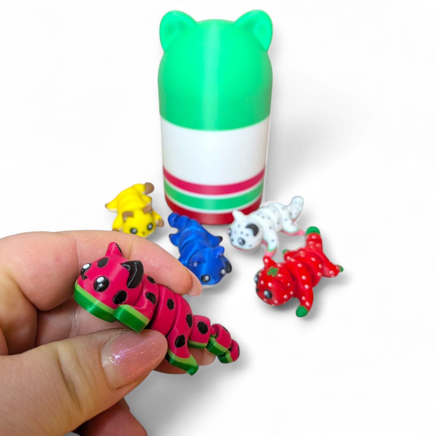 Fruit Pop Cats – 5 Mini Articulated Cats in Collector Box