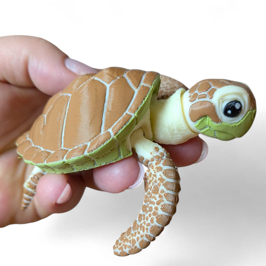 Fully Articulated Sea Turtle – 3D Printed Collectible