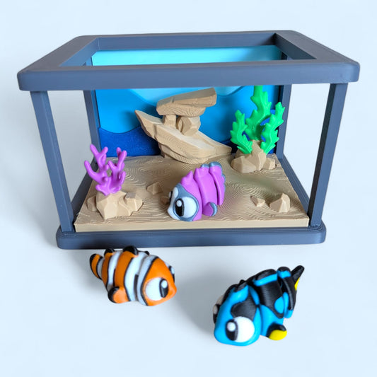 Mini Aquarium Display – 3D Printed Collectable Scene