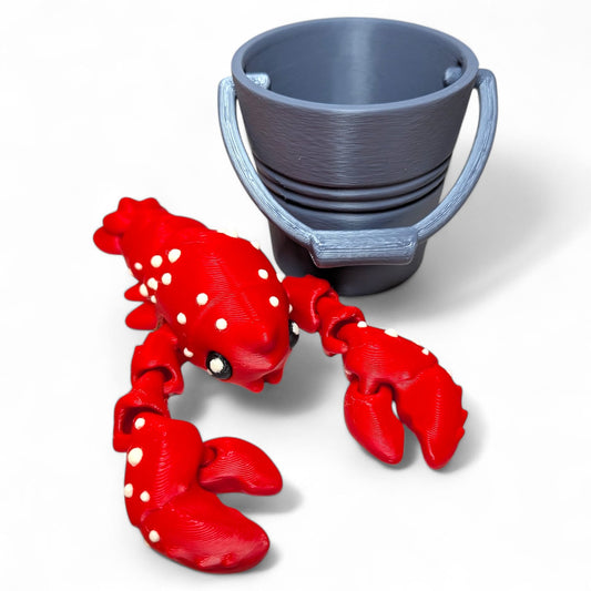 Lobster in a Bucket – Articulated 3D Printed Collectable