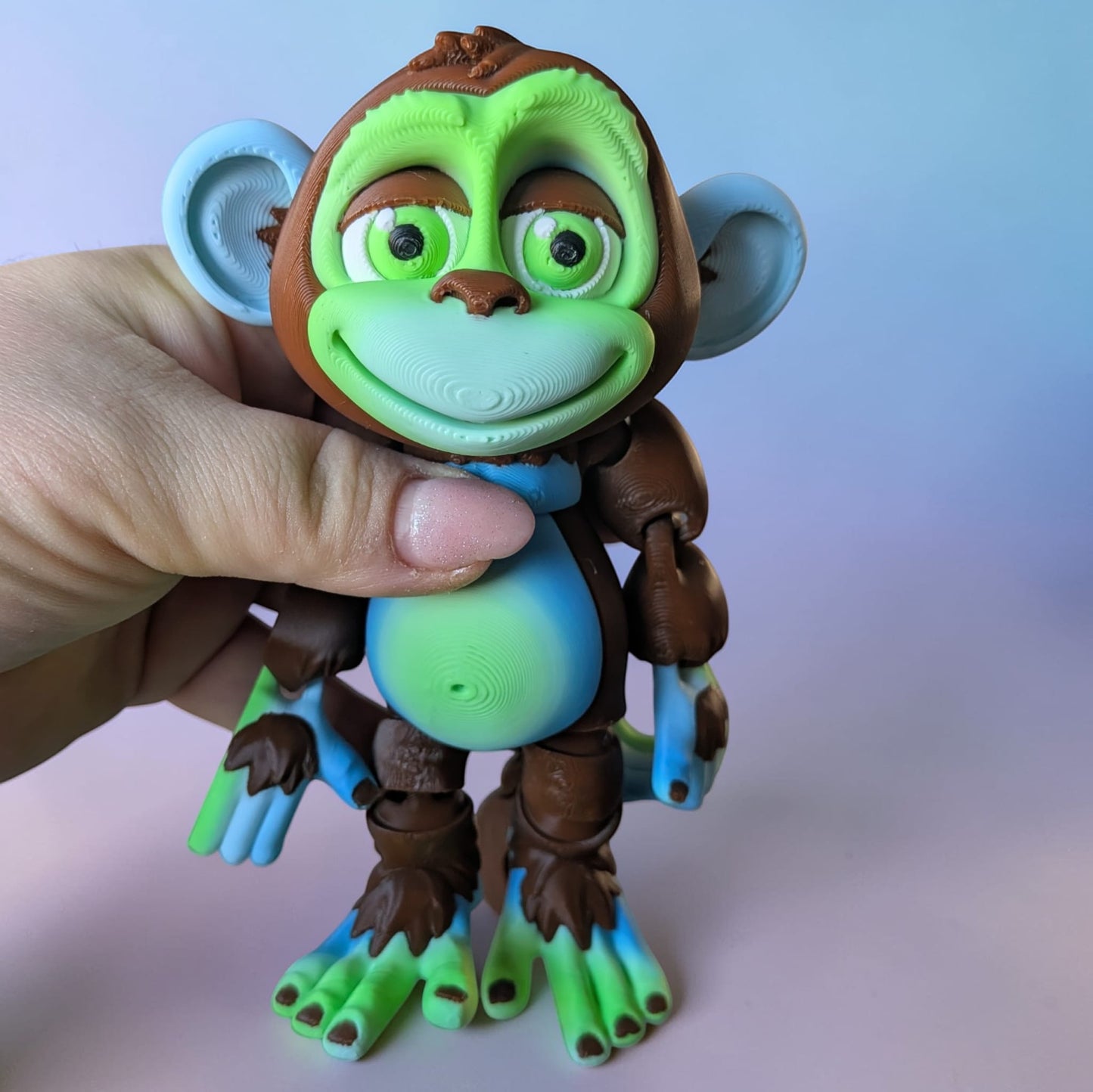 Flexi Monkey with Banana – Articulated 3D Printed Collectable