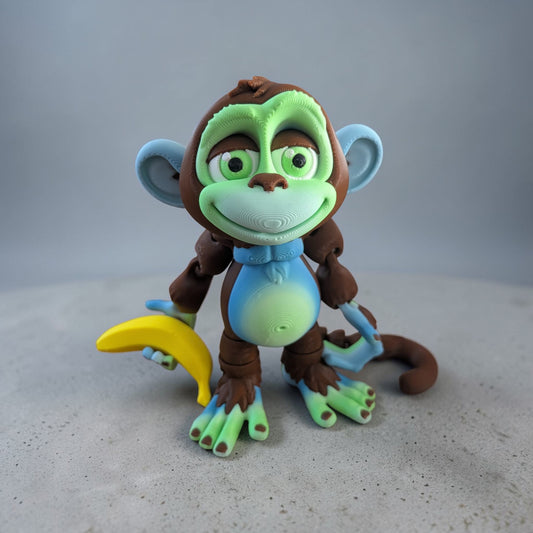 Flexi Monkey with Banana – Articulated 3D Printed Collectable