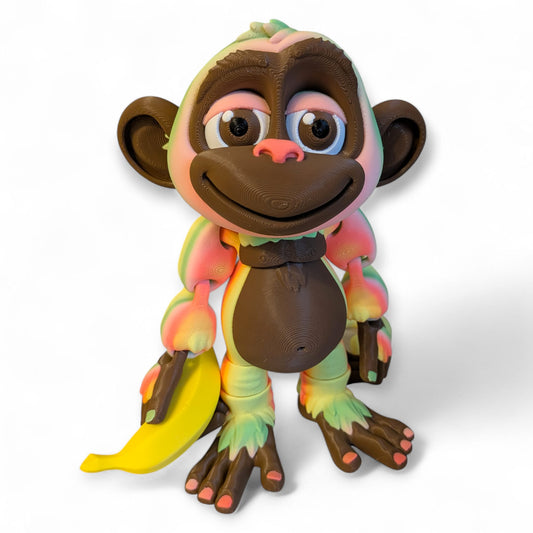 XXL Flexi Monkey with Banana – Articulated 3D Printed Collectable