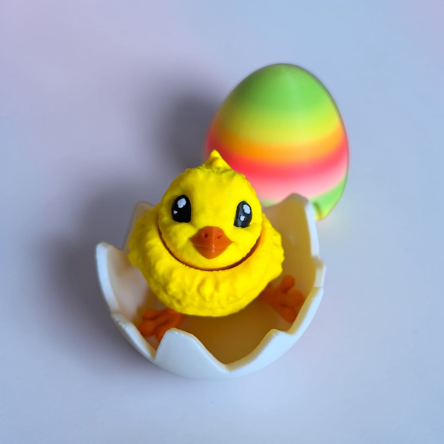 Hatchling Chick in Egg – Articulated Easter 3D Printed Decor
