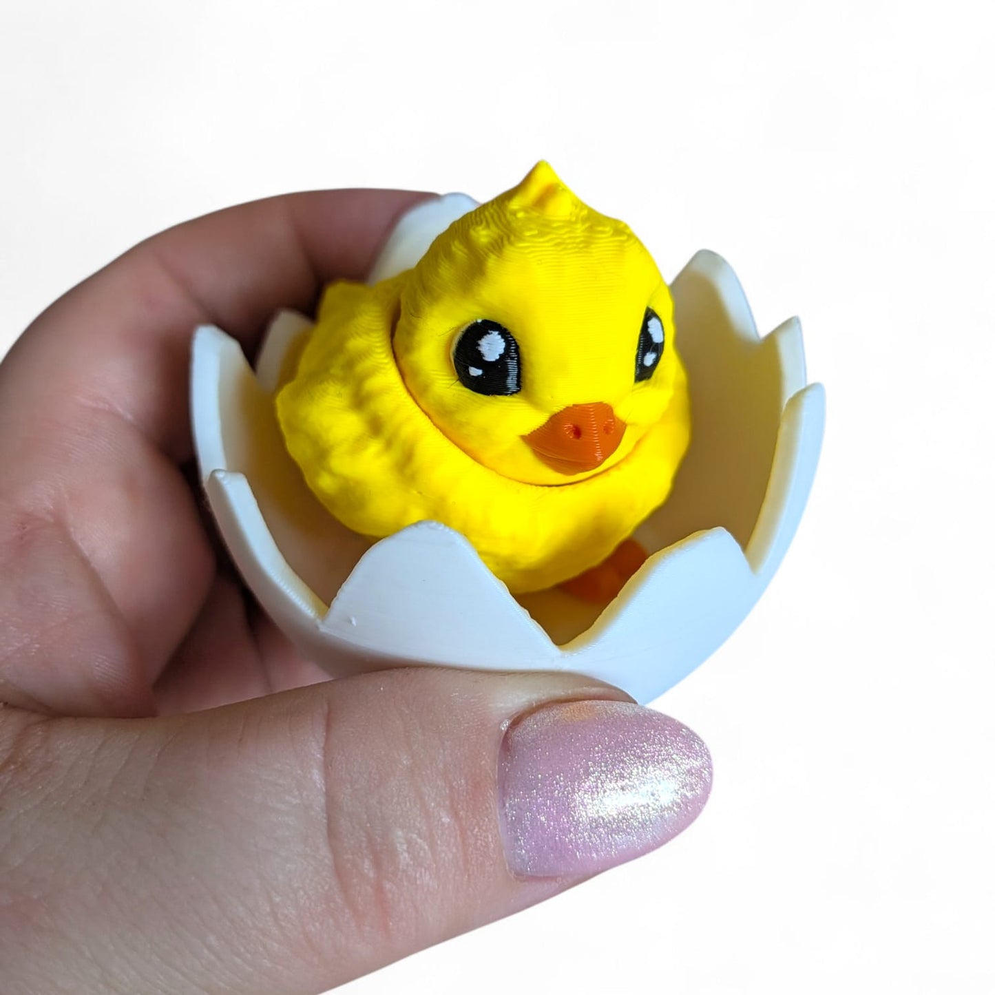 Hatchling Chick in Egg – Articulated Easter 3D Printed Decor