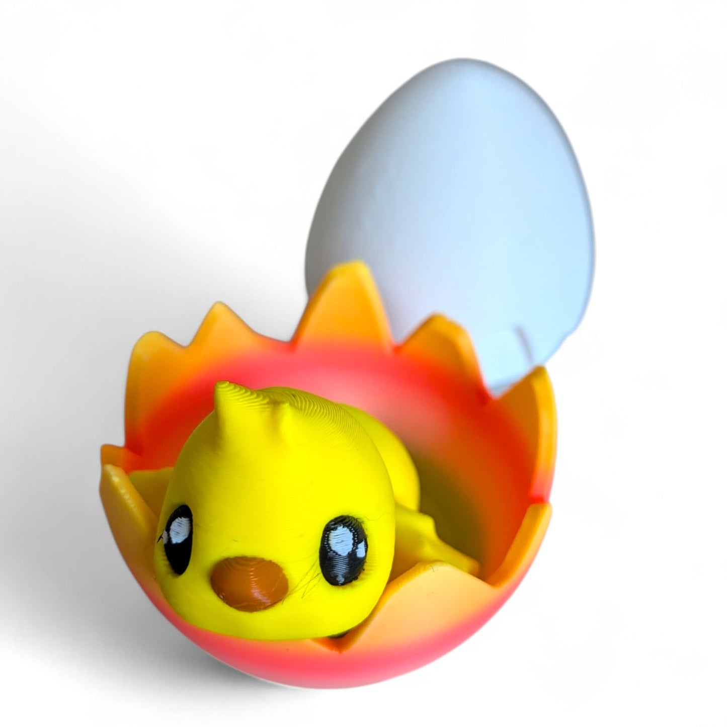 Hatchling Chick in Egg – Articulated Easter 3D Printed Decor