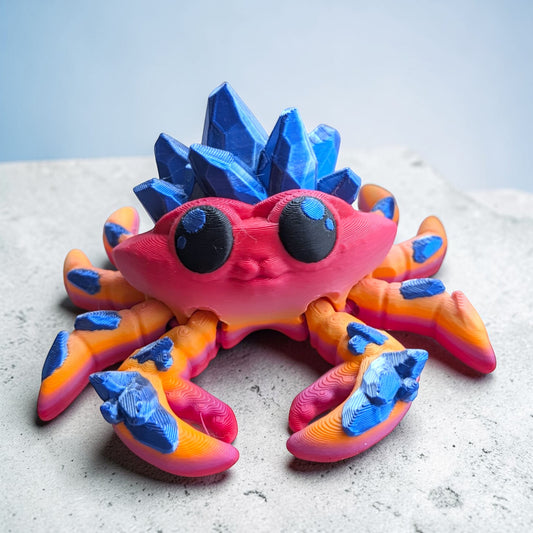 Crystal Crab – Articulated 3D Printed Desk Companion