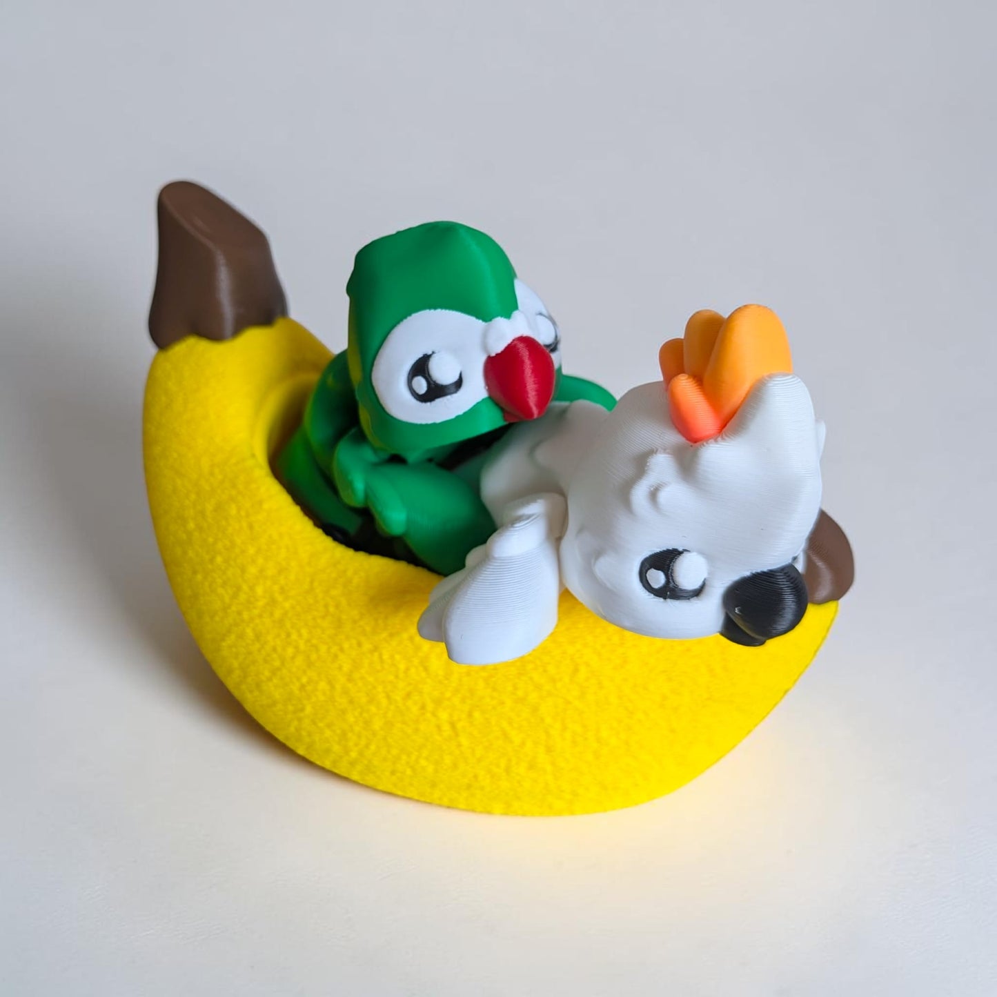 Parrots in a Banana – Articulated 3D Printed Set