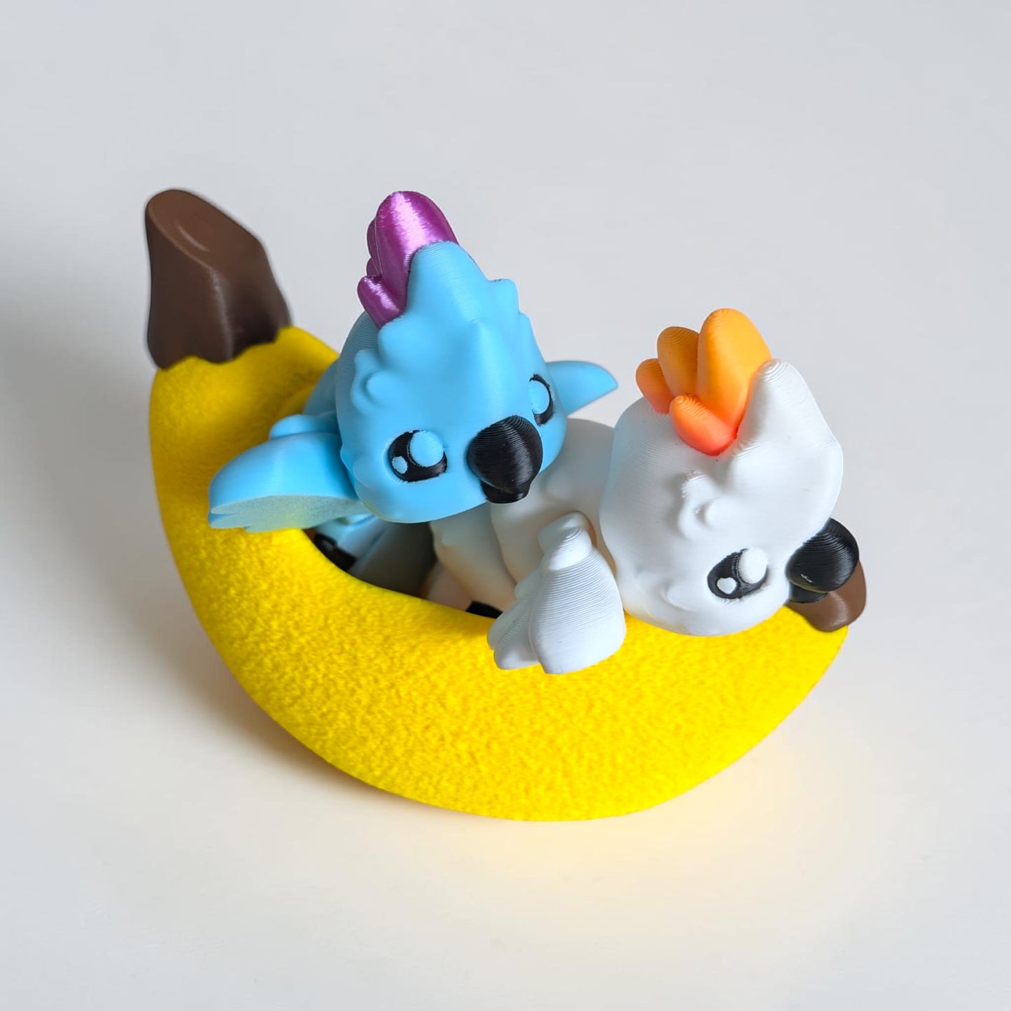 Parrots in a Banana – Articulated 3D Printed Set