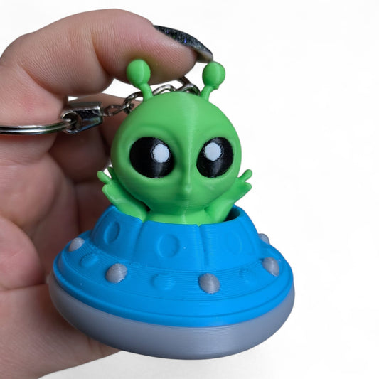 Alien UFO Clicker Keyring – Fidget Keychain