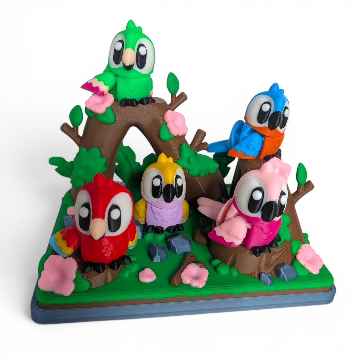 Parrot Park Display Set – Collectible Woodland Scene