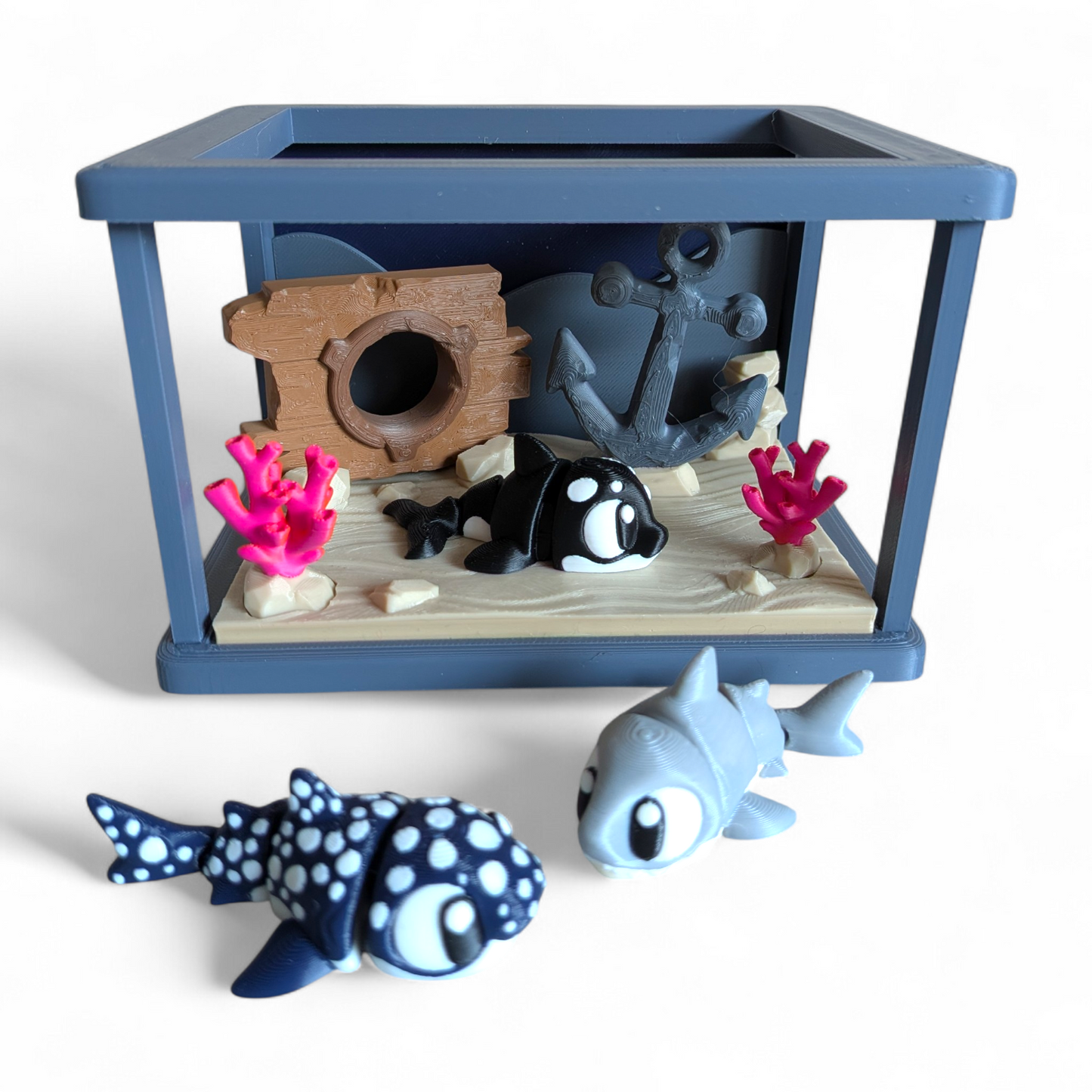 Deep Sea Tank Display Set – 3D Printed Aquarium Scene