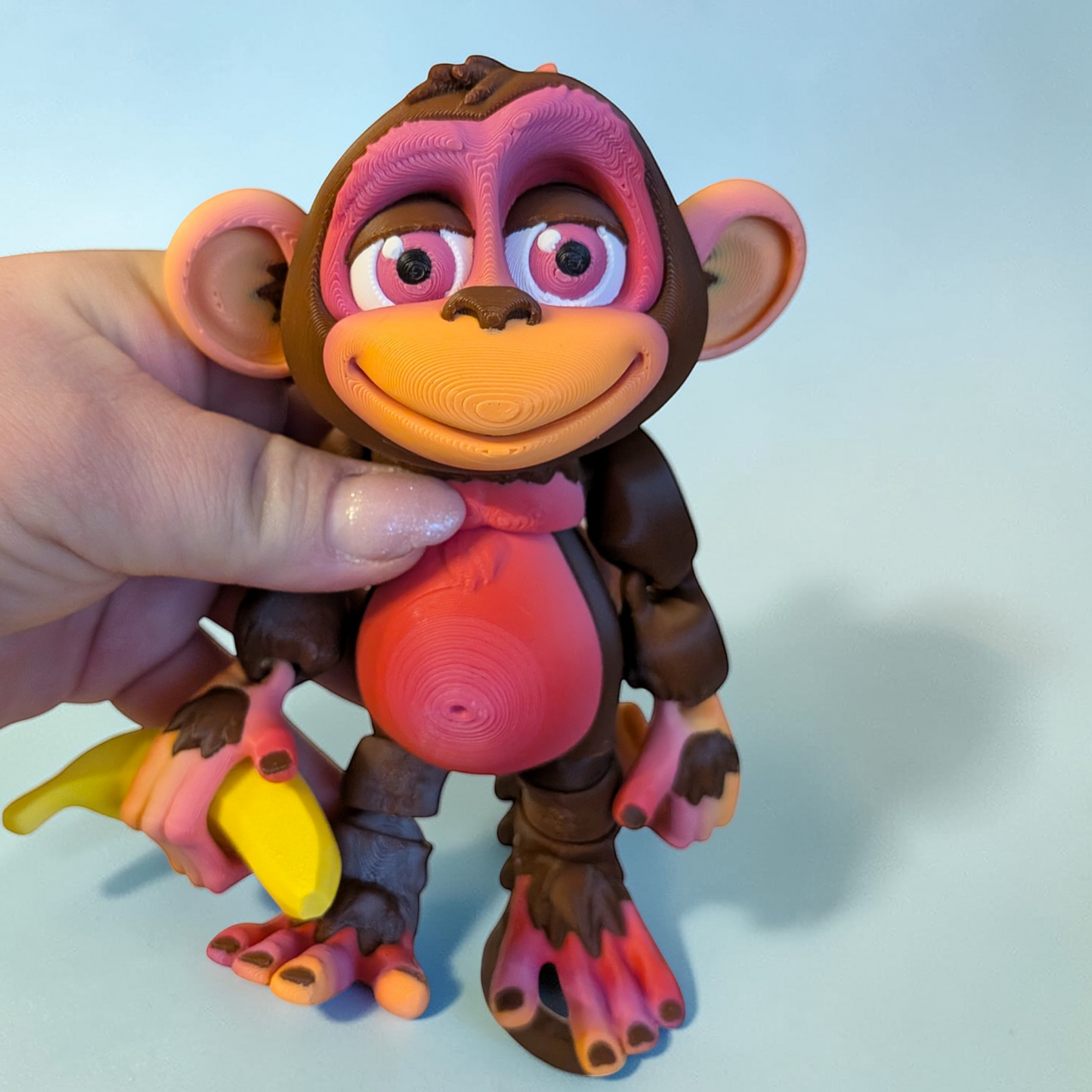 Flexi Monkey with Banana – Articulated 3D Printed Collectable