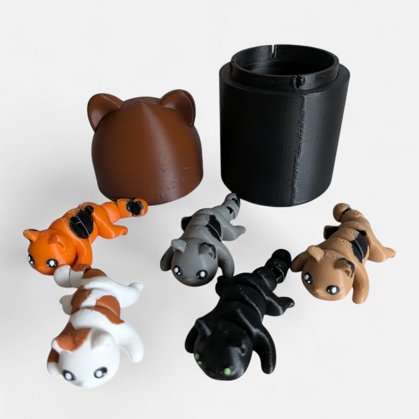 Mini Cats in Cat Box by ZOU3D – 3d Printed Collectable Set