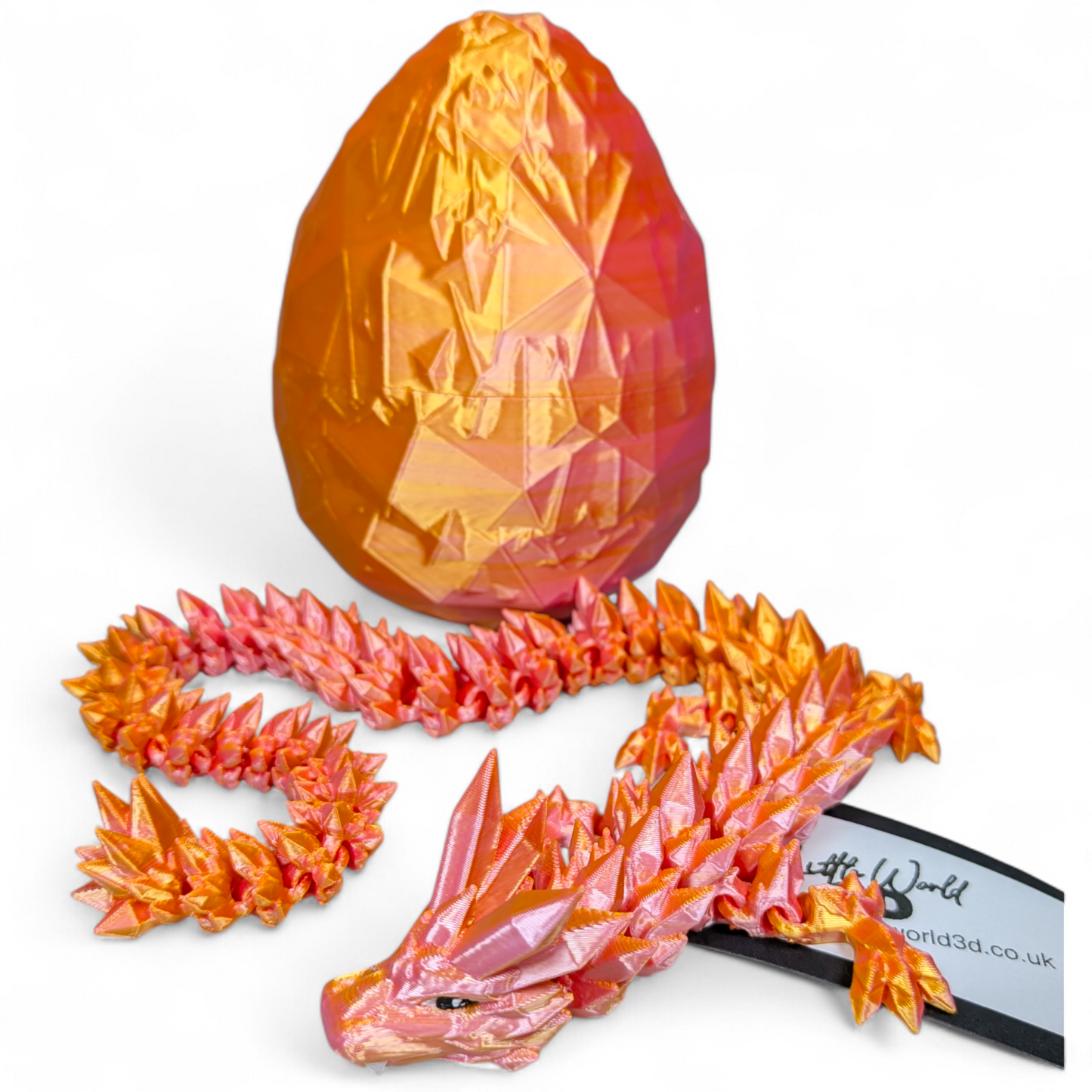 Crystal Dragon in Egg – 3D Printed Fantasy Collectible