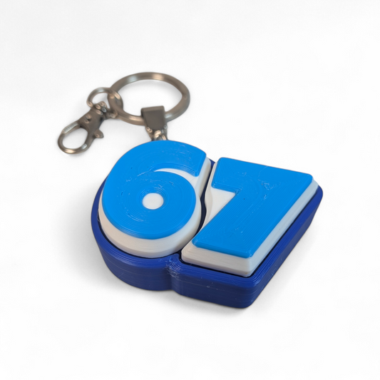 67 Clicker Key Ring — Fun Fidget Number Clicker