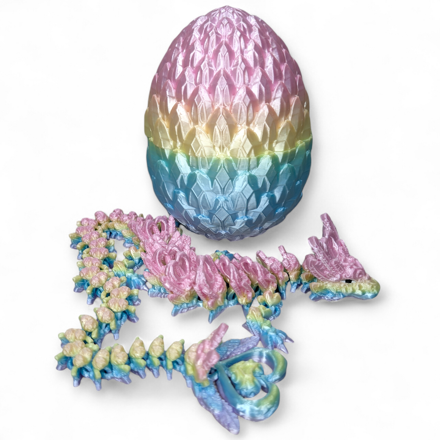 Heart Dragon in Egg – 3D Printed Fantasy Collectible