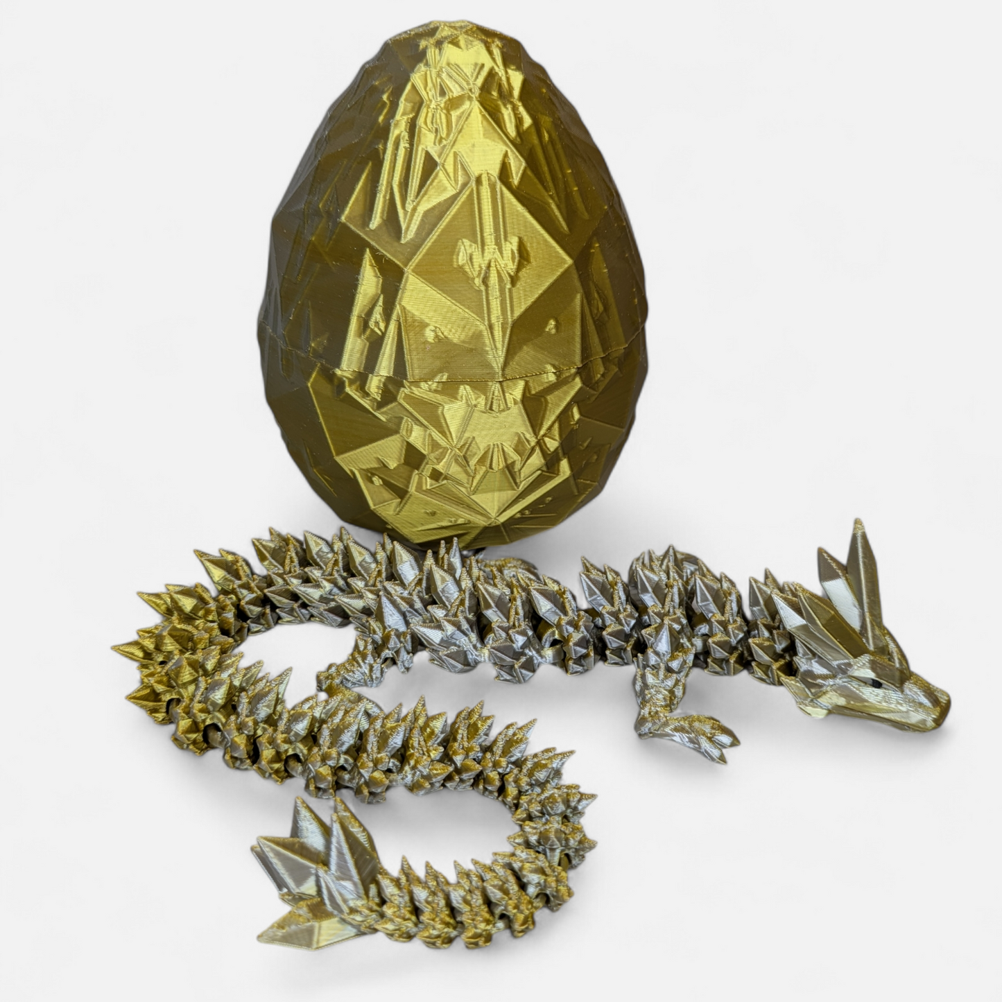 Crystal Dragon in Egg – 3D Printed Fantasy Collectible