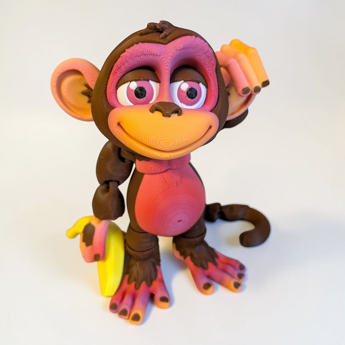 Flexi Monkey with Banana – Articulated 3D Printed Collectable