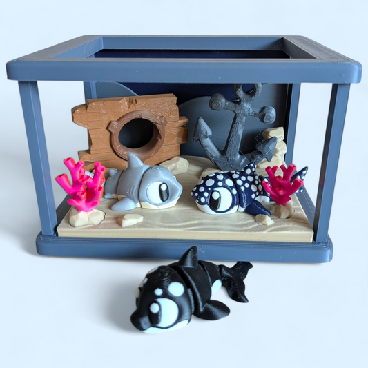 Deep Sea Tank Display Set – 3D Printed Aquarium Scene