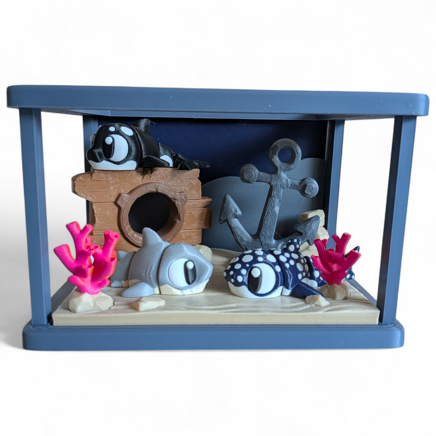 Deep Sea Tank Display Set – 3D Printed Aquarium Scene